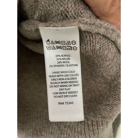 Nanette Lepore beige cowl neck sweater M - Picture 4 of 4